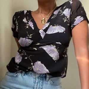 Vintage Ann Taylor Floral Blouse